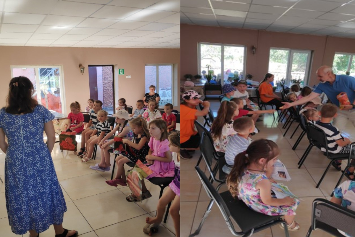 Табір в селі Лебедин / Camp in the village of Lebedyn