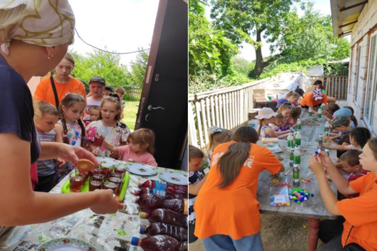 Табір в селі Лебедин / Camp in the village of Lebedyn